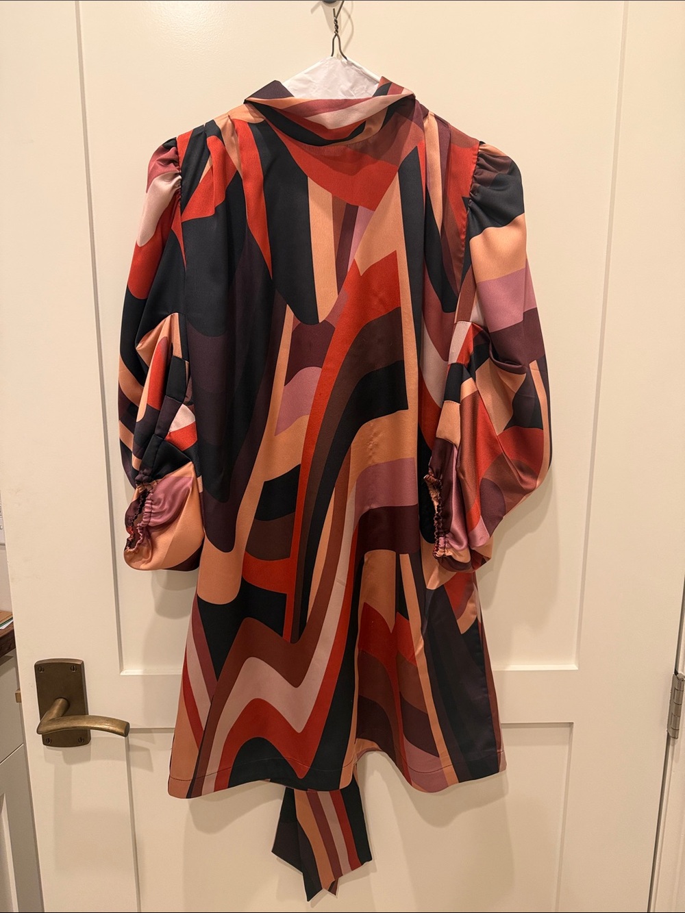 Misa Los Angeles Multicolor Wave Print Mini Dress